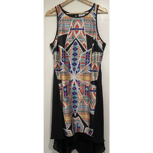 Bisou Bisou Dress Lined Size 12 Multicolor